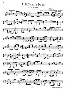 Partition complète, Prelude en D, D major, Mertz, Johann Kaspar