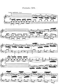 Partition Prelude et Fugue No.16 en G minor BWV 861, Das wohltemperierte Klavier I
