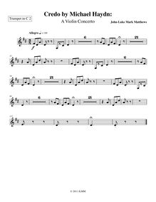 Partition trompette 2 (C), Credo by Michael Haydn: A violon Concerto