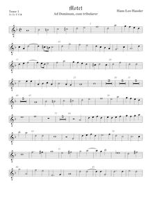 Partition ténor viole de gambe 1, octave aigu clef, Seven Chromatic Baroque Motets