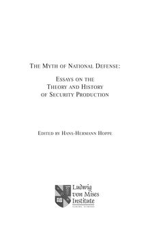 The myth of national defense, hoppe (ed )