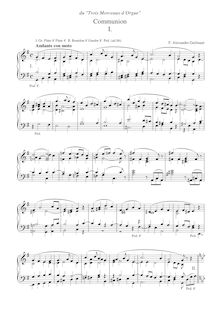 Partition , Communion, Trois Morceaux d´Orgue, Op.18a, Guilmant, Alexandre