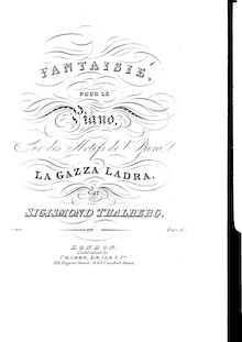 Partition , Fantasia on La Gazza Ladra (Rossini), Décaméron - Dix morceaux pour le piano servant l école préparatoire à l étude de ses grandes compositions