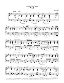 Partition complète, 2 Honky Tonk Types No.2, Op.2 No.24, Smit, Maarten