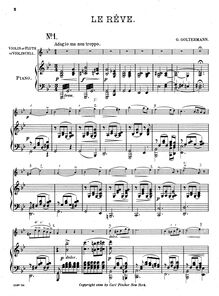 Partition de piano, 2 Pièces de Salon, Op.13, Goltermann, Georg