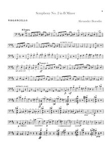Partition violoncelles, Symphony No. 2, Borodin, Aleksandr