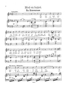 Partition No.5 Med en buket (Ein Blumenstrauss), 8 chansons, Schjelderup, Gerhard Rosenkrone