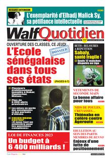 Walf Quotidien n°9156 - du jeudi 06 octobre 2022