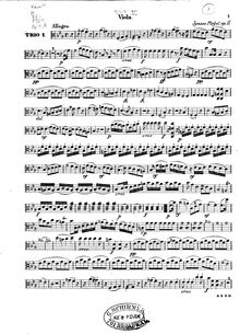 Partition viole de gambe, Trois trios concertans pour violon, alto et basse par Ignaz Pleyel