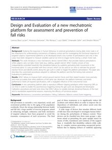 Design and Evaluation of a new mechatronic platform for assessment and prevention of fall risks