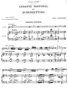 Partition Piano (Score), Andante Pastoral et Scherzettino, Taffanel, Paul