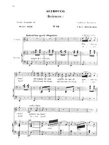 Partition complète, Scirocco, A minor, Meyerbeer, Giacomo