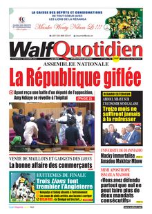 Walf Quotidien N° 9203 - du vendredi 2 décembre 2022
