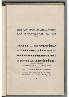 Convention d armistice du 11 novembre 1918
