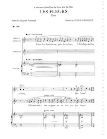 Partition complète (F Major: mezzo-soprano, baryton et piano), Les fleurs: duo
