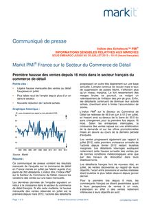 Markit PMI® France sur le Secteur du Commerce de Détail 