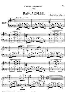 Partition complète (scan), Barcarolle No.4 en A-flat, Op.44