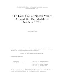 The evolution of B(E2) values around the doubly magic nucleus _1hn1_1hn3_1hn2Sn [Elektronische Ressource] / Thomas Behrens