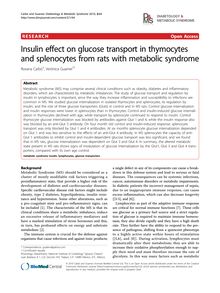 Insulin effect on glucose transport in thymocytes and splenocytes from rats with metabolic syndrome