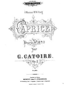 Partition complète, Caprice, Op. 3, Catoire, Georgy