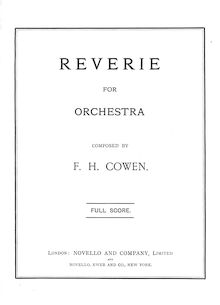 Partition complète, Reverie, G major, Cowen, Frederic Hymen