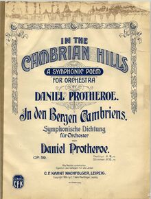 Partition couverture couleur, en pour Cambrian Hills, Op.59, A symphonic poem for orchestra