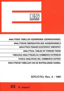 Analytical tables of foreign trade - SITC/CTCI, rev. 2, 1981, exports