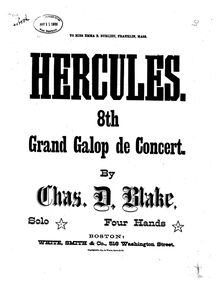 Partition complète, Hercules, Grand Galop No.8 de Concert, E♭ major