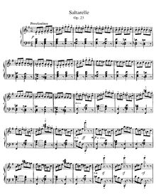 Partition de piano, Saltarelle, Op. 23, Alkan, Charles-Valentin