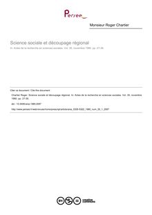 Science sociale et découpage régional - article ; n°1 ; vol.35, pg 27-36