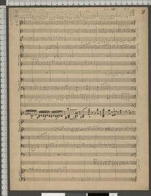 Partition Pencil sketch pour Thoraplus draft pour an unfinished violon Concerto en D minor, Thora paa Rimol