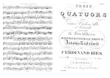 Partition parties complètes, corde quatuor, Op.70 No.3, F♯ minor