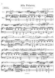 Partition No.3 - Alla Polacca, 3 pièces pour violon et Piano, Op.257
