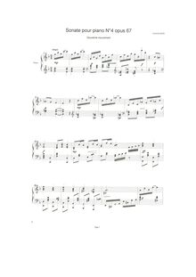 Partition , Allegro, Sonate No.4 pour piano, Op.67, Plante, Cyril