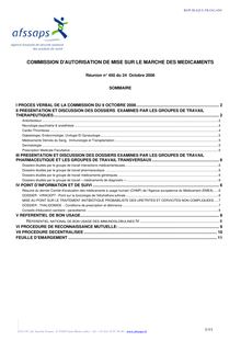 COMMISSION D AUTORISATION DE MISE SUR LE MARCHE DES MEDICAMENTS ...
