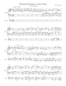 Partition complète, choral Prelude on pour Folia pour orgue, Pacheco, John Manuel