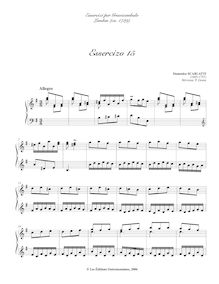Partition Esserciso 15, Essercizi per Gravicembalo, Lessons for Harpsichord