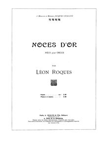 Partition complète, Noces d ou, Pièce pour orgue, F Major, Roques, Léon