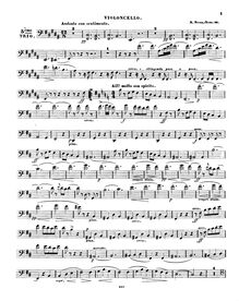 Partition violoncelle, Piano Trio No.5, Op.46, B minor, Fesca, Alexander