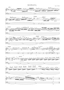 Partition complète, violon Sonata D major, RV 10, Vivaldi, Antonio
