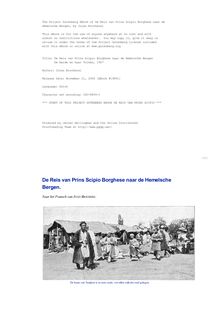 De Reis van Prins Scipio Borghese naar de Hemelsche Bergen - De Aarde en haar Volken, 1907