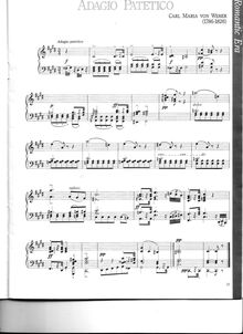 Partition complète, Adagio patetico, C♯ minor, Weber, Carl Maria von