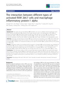 The interaction between different types of activated RAW 264.7 cells and macrophage inflammatory protein-1 alpha