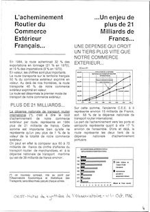 [L ]acheminement routier du commerce extérieur français.