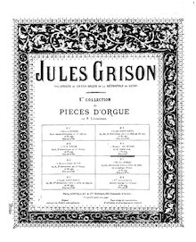 Partition Communion, Pièces d Orgue, Grison, Jules