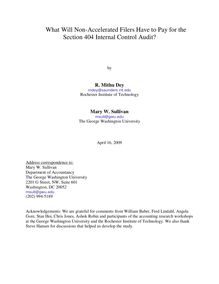 What Will Non-Accelerated Filers Have to Pay for the Section 404  Internal Controls Audit