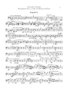 Partition basson 1, 2, 3, contrebasson, Prometheus, Le Poème du Feu, Op.60