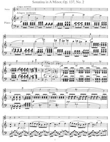 Partition Sonata No.2, D.385, 3 violon sonates, Op.137, See comments below par Franz Schubert