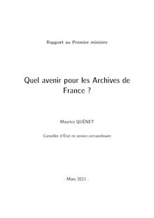 Quel avenir pour les Archives de France ?