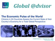 IPSOS : Evolution du moral économique dans le monde 